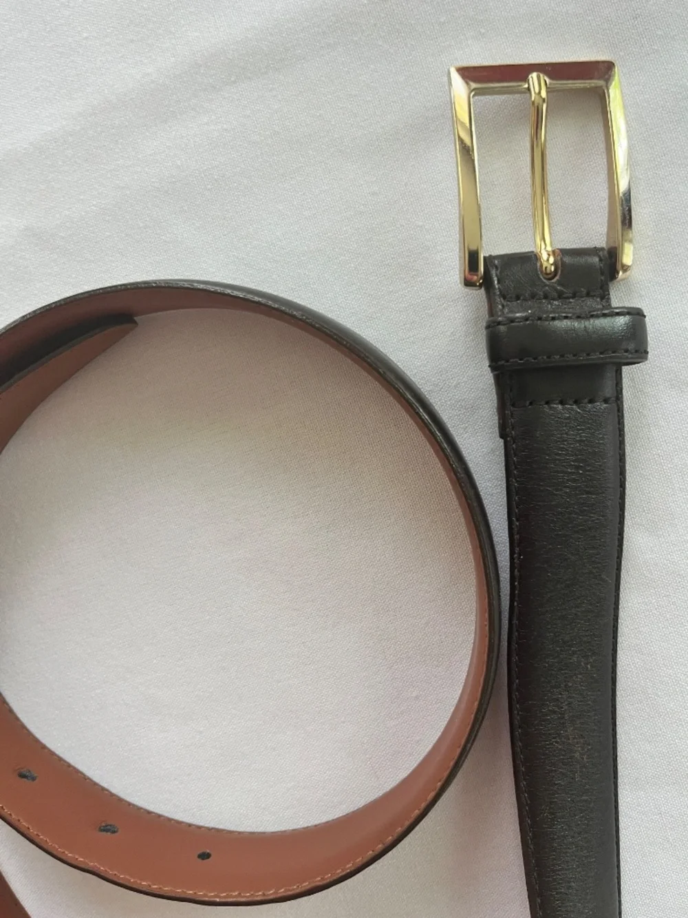 Brooks Brothers Dark Brown Leather Belt 36/90